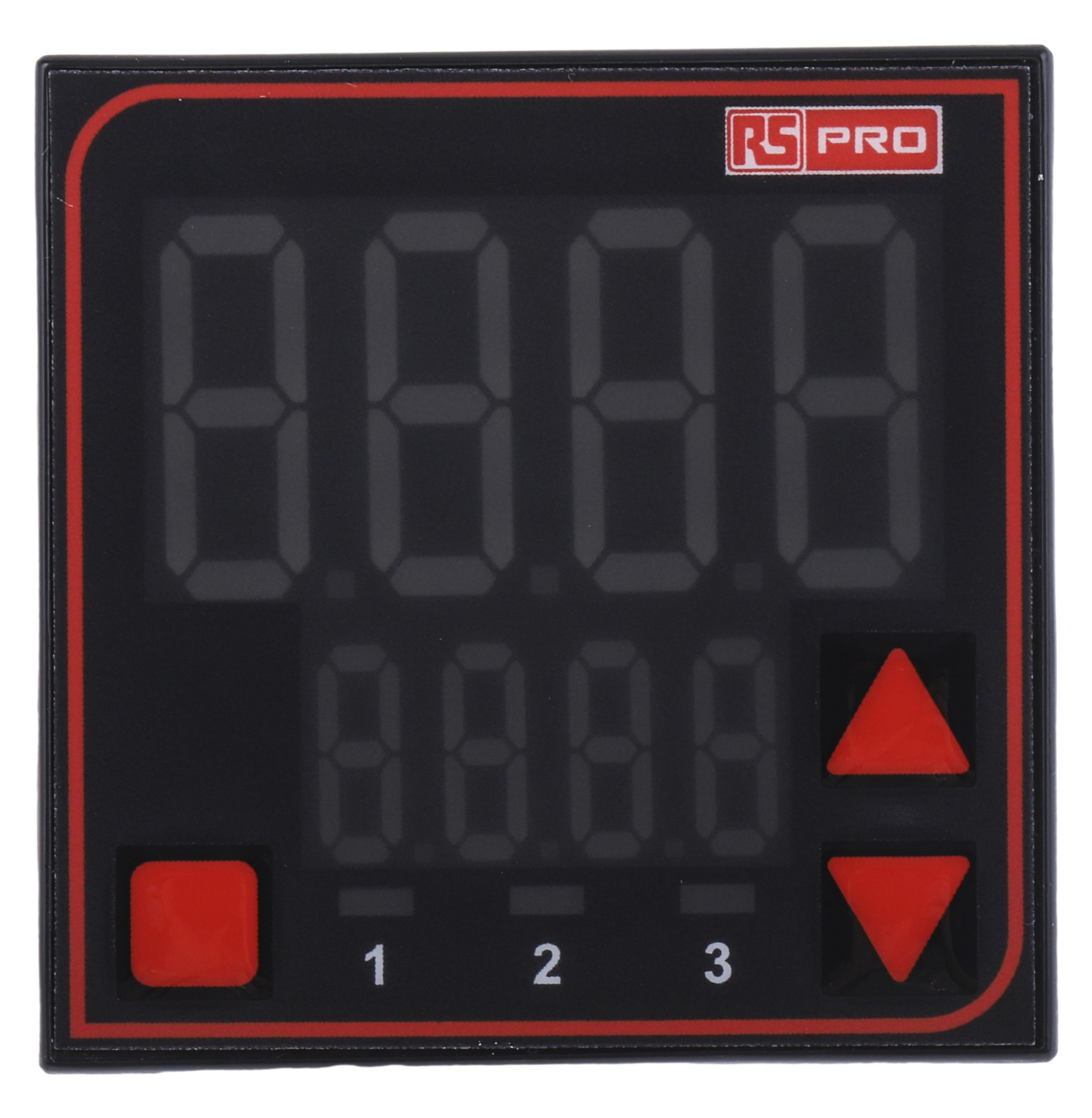 RS PRO Panel Mount PID Temperature Controller, 48 x 48mm, 2 Output Relay, SSR, 110 → 240 V ac Supply Voltage