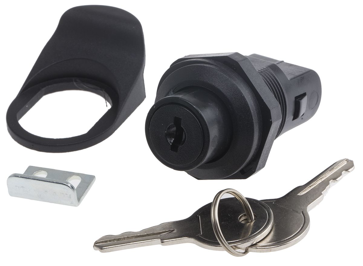 RS PRO Black Polycarbonate Camlock, Key Unlock