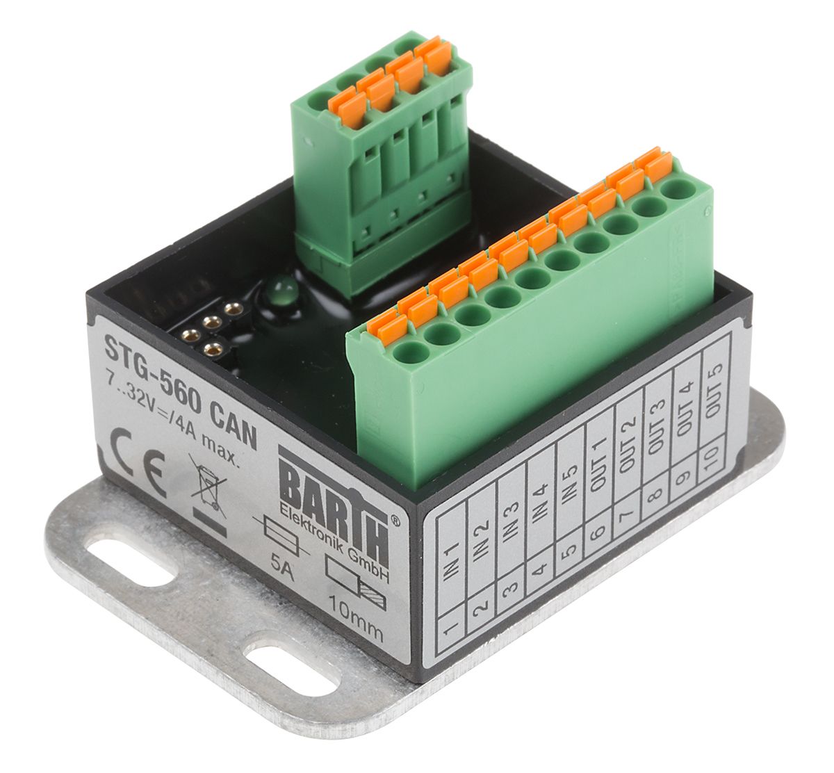 BARTH lococube mini-PLC PLC I/O Module - 5 Inputs, 5 Outputs, Digital, PWM, Solid State, For Use With STG-560, CANOpen