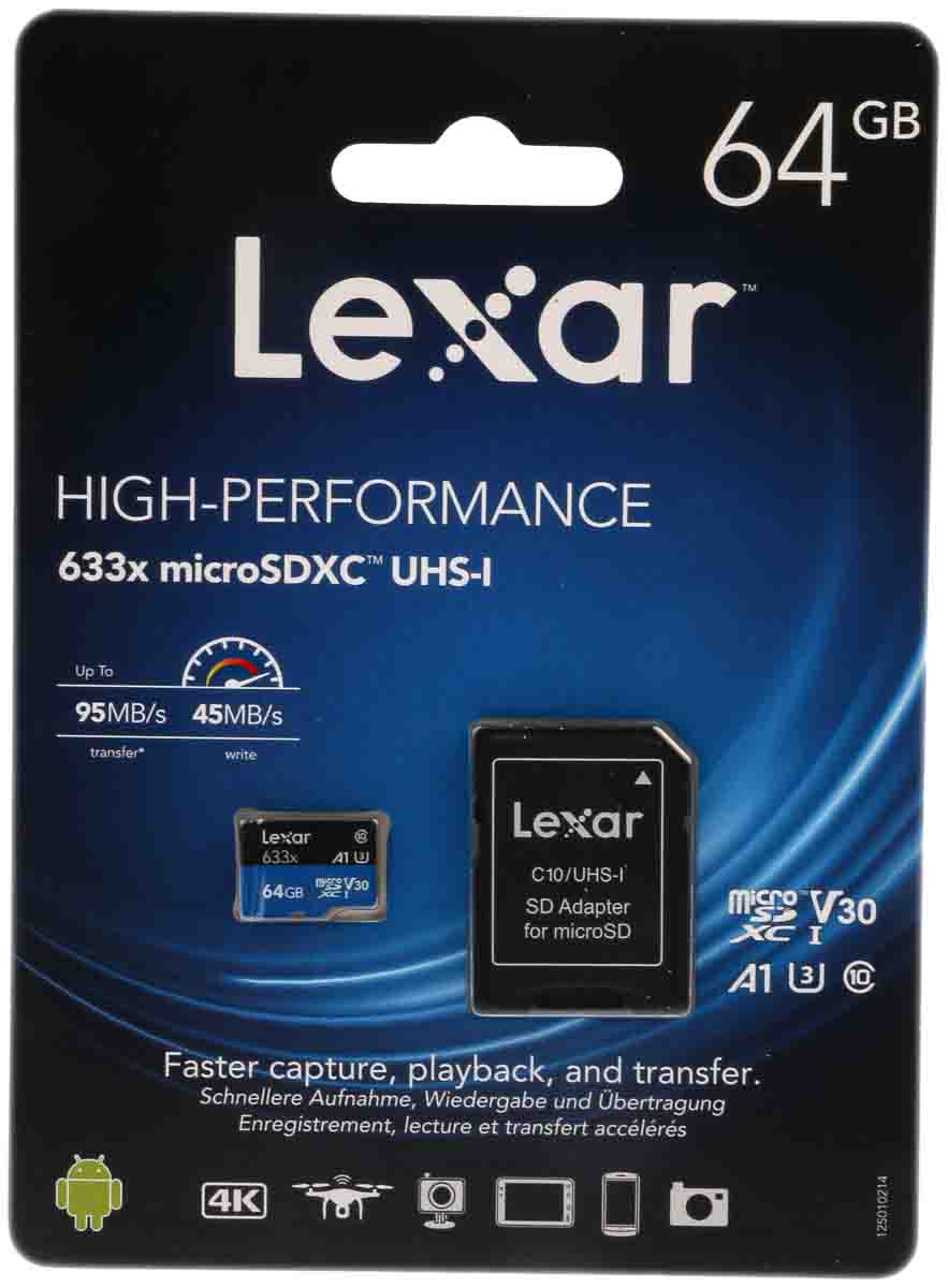 Lexar 64 GB Industrial MicroSDXC Micro SD Card, Class 10, UHS-1 U1