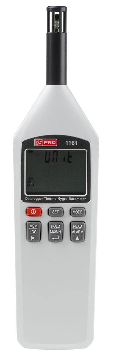 RS PRO Handheld Hygrometer, ±3 %RH Accuracy, +100 °C, +212°F Max, 100%RH Max, UKAS Calibration