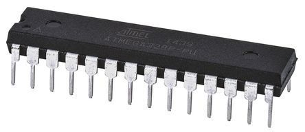 Microchip ATMEGA328P-PU, 8bit AVR Microcontroller, ATmega, 20MHz, 32 kB Flash, 28-Pin PDIP