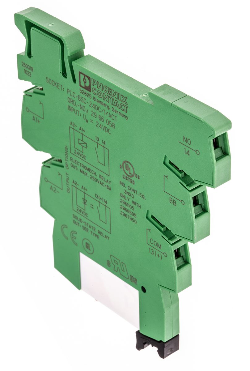 2909661 Phoenix Contact DIN Rail Mount Interface Relay, 24V dc Coil
