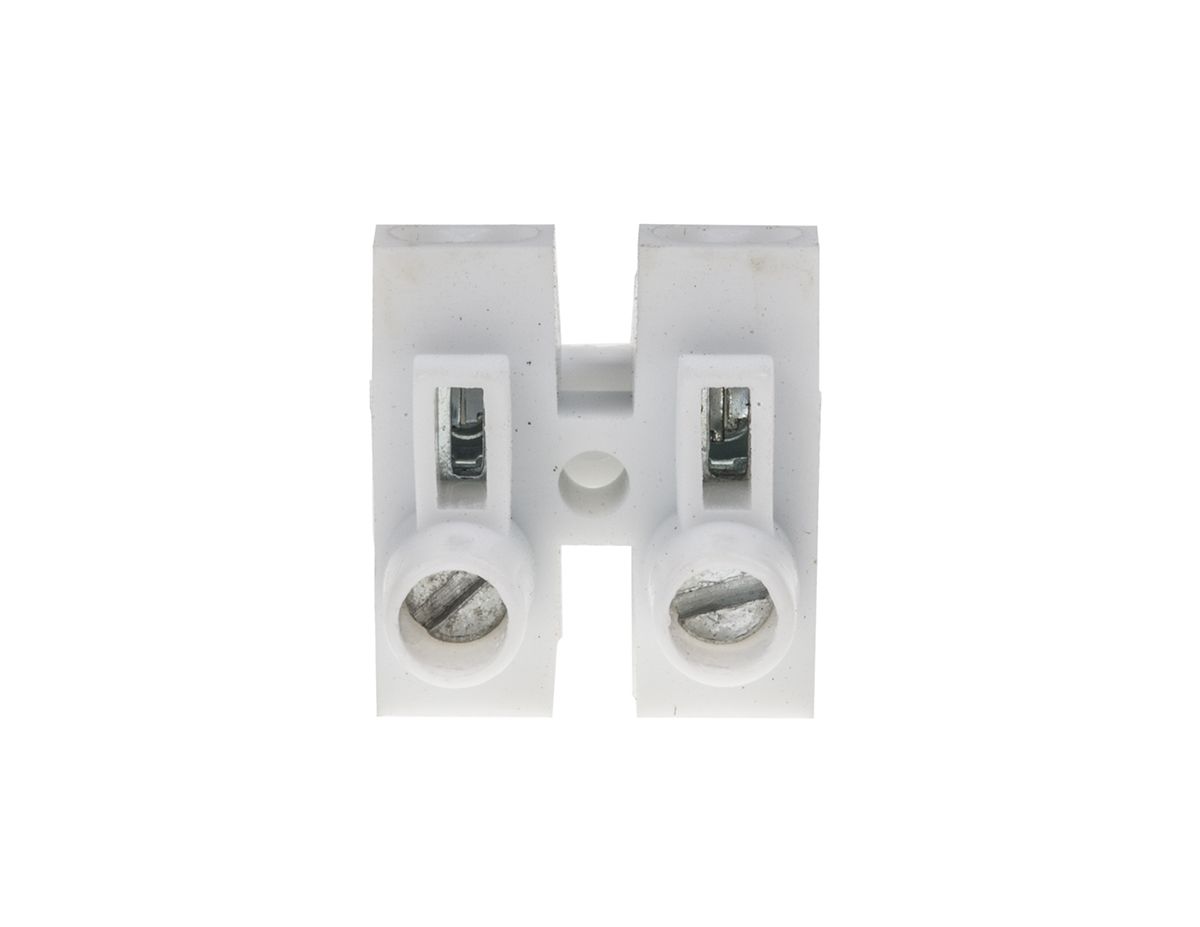 RS PRO 2Way Terminal Block Connector, 6A, Push In Terminals, 14 AWG, Screw RS