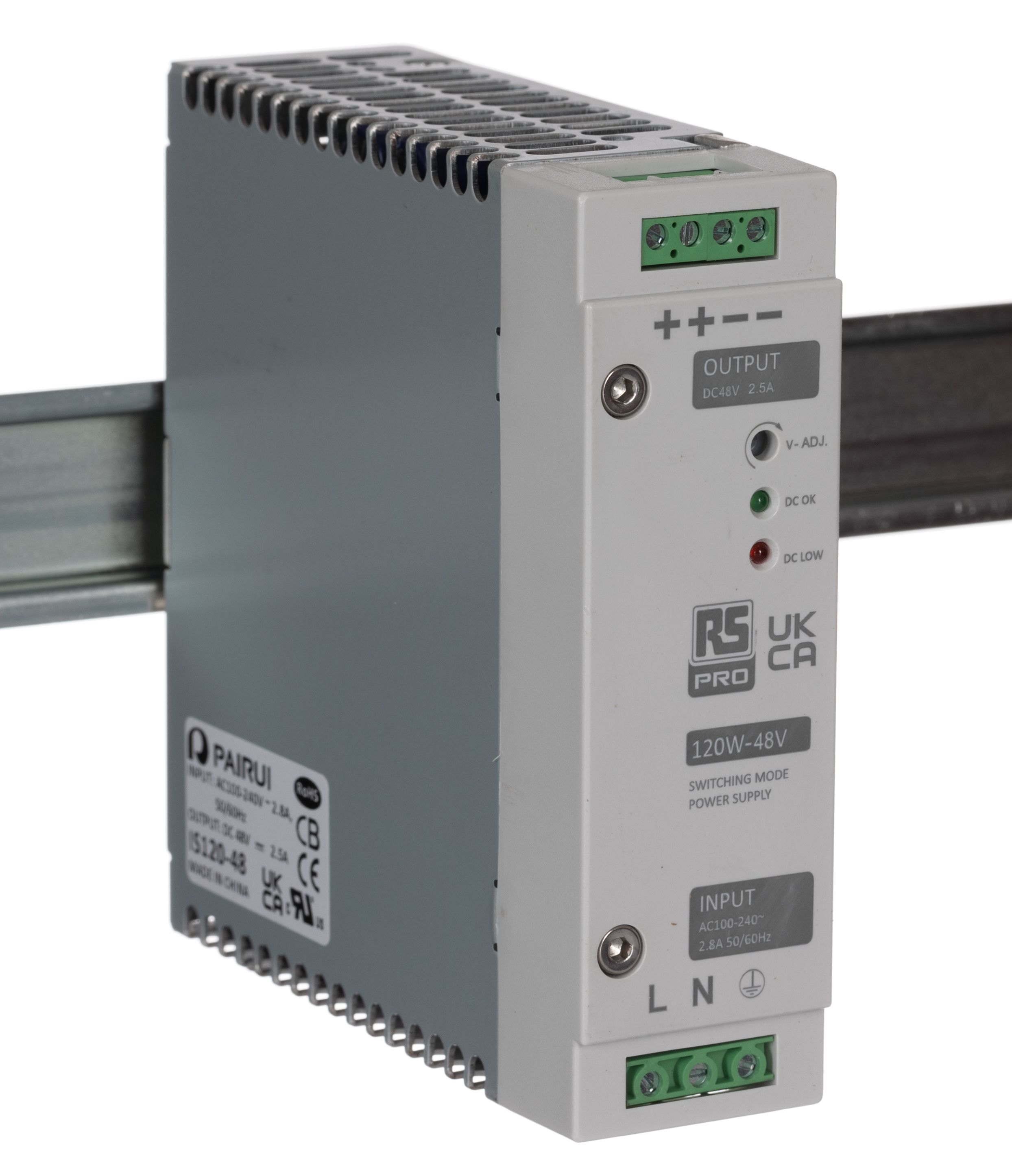 Rs Pro Switch Mode Din Rail Power Supply 230v Ac Input 48v Dc Output