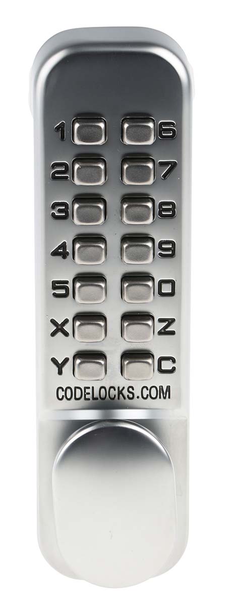 Cerradura con código con sistema mecánico Codelock 0155 SG, de Acero