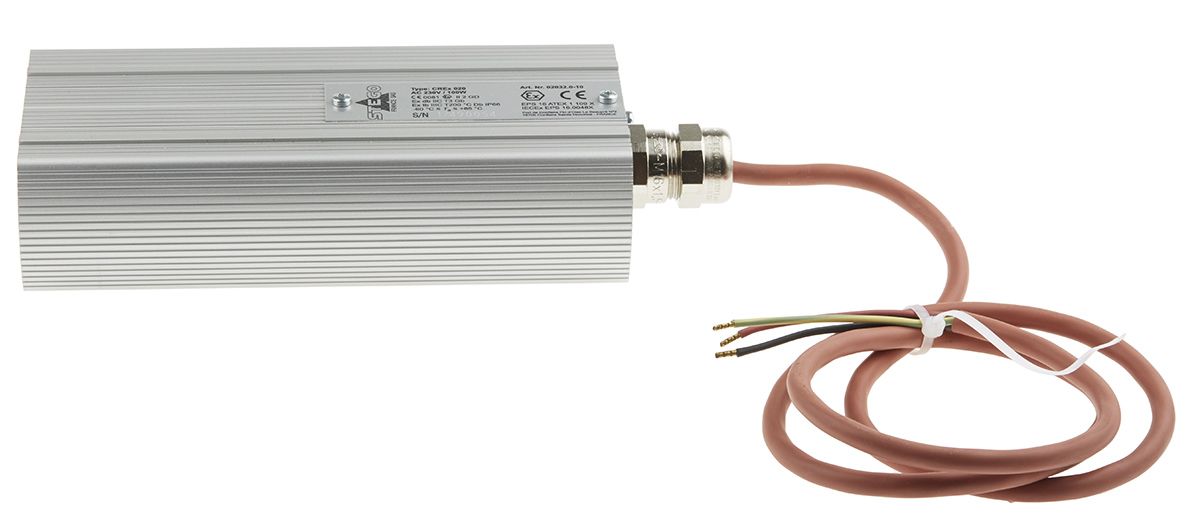 STEGO Enclosure Heater, 230V ac, 100W Output, 100W Input, +200°C, 180mm x 48mm x 80mm