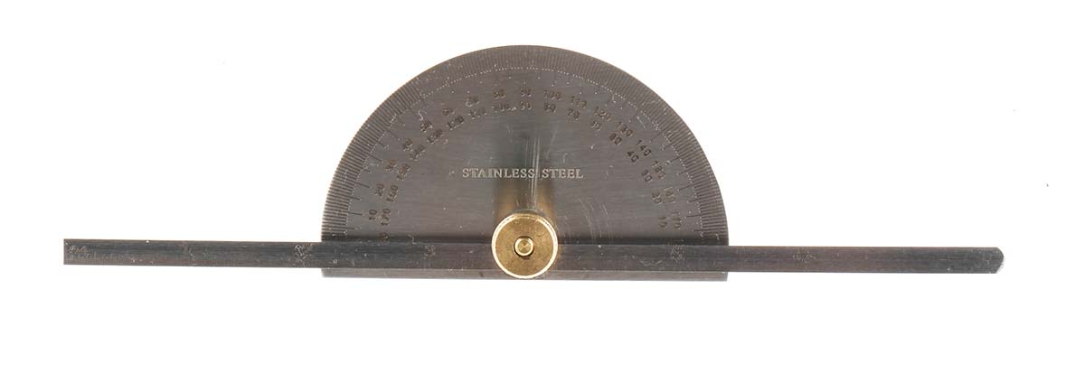 RS PRO Vernier Protractor, 190 mm Stainless Steel Blade