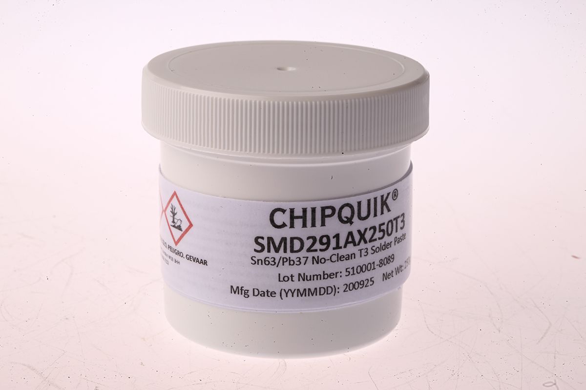 CHIPQUIK SMD291AX Solder Paste, 250g Tub