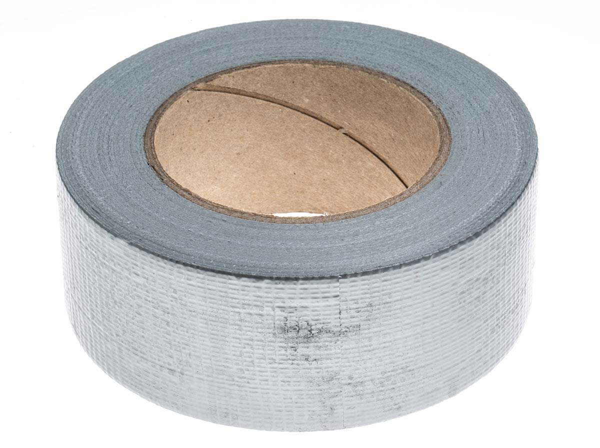 RS PRO Duct Tape, 50m x 50mm, Silver, Gloss Finish