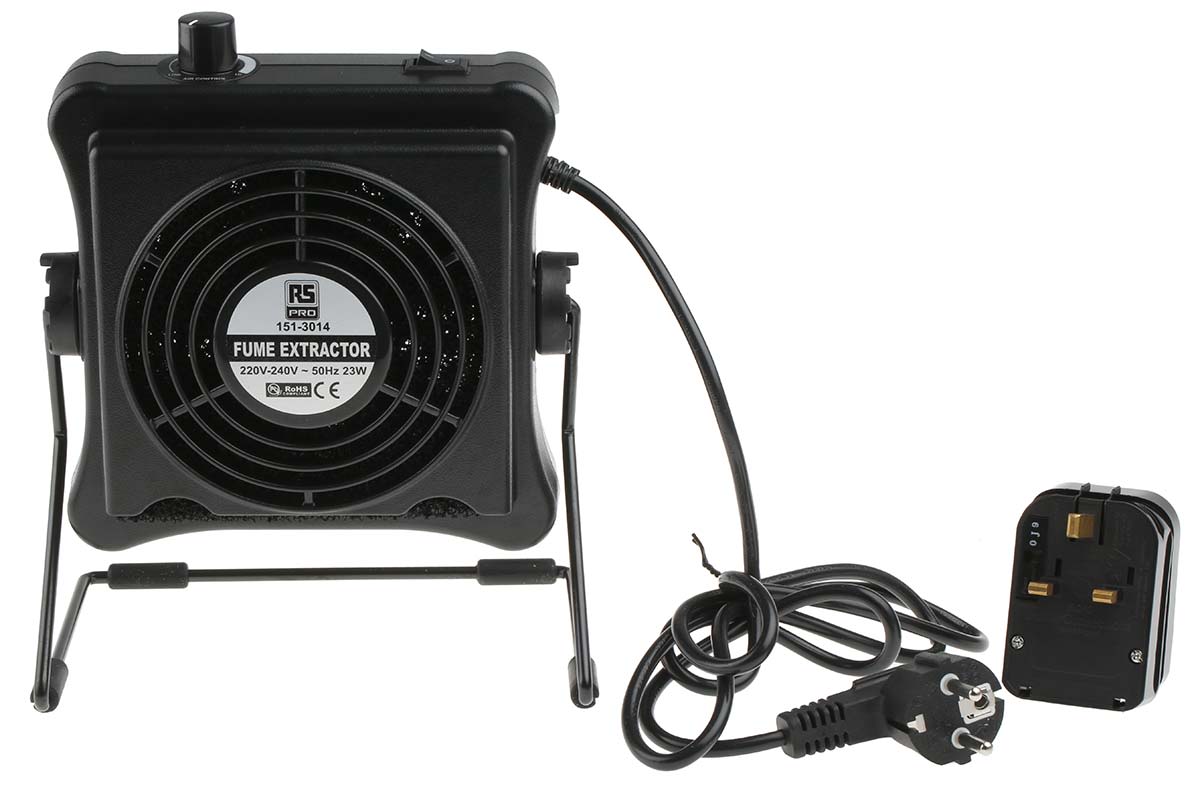 RS PRO, 220 → 240V ac Solder Fume Extractor, Carbon Filter, 23W, Type F