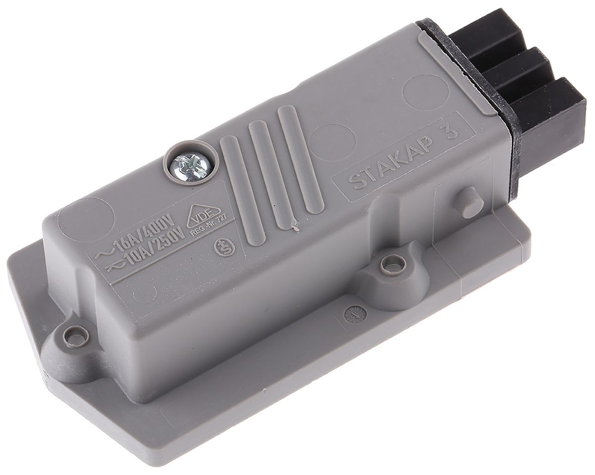 Hirschmann, ST IP54 Grey Panel Mount 3P+E Industrial Power Socket, Rated At 16A, 250 V, 400 V