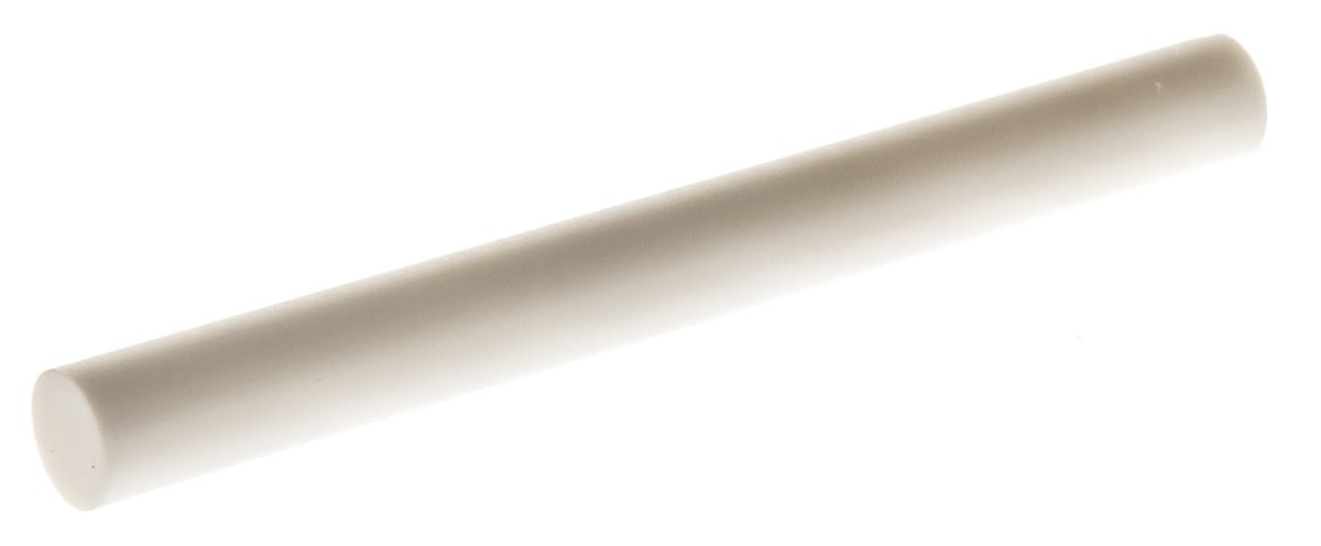 Machinable Glass Ceramic Rod, 100mm L, 10mm Diameter