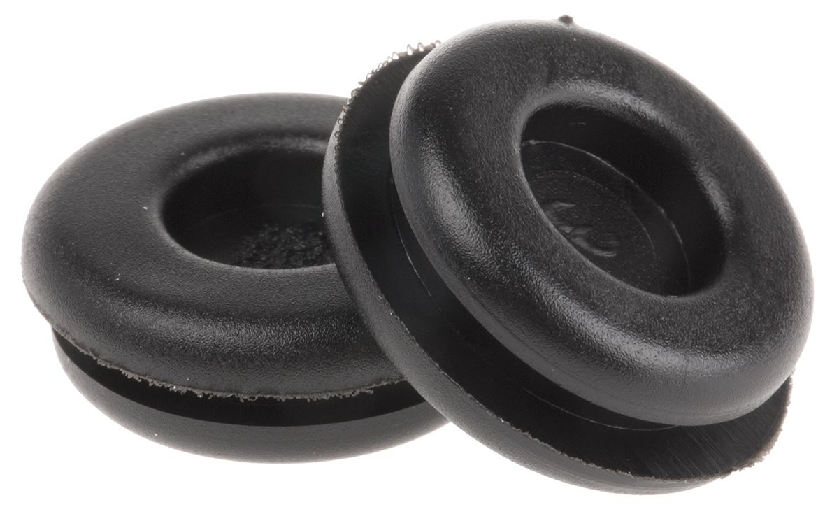 01330351010 SES Sterling Black PVC 15mm Cable Grommet for Maximum of