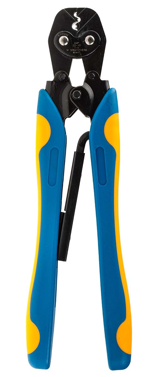 TE Connectivity CERTI-CRIMP Ratchet Crimping Tool, STRATO-THERM/SOLISTRAND Terminals and Splices, Minimum 22AWG