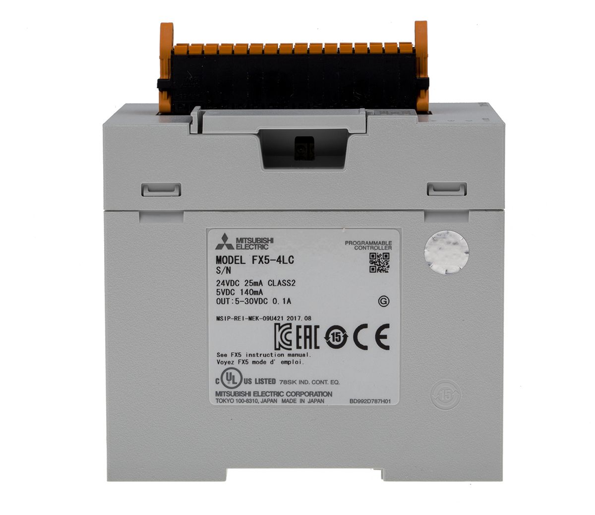 FX5-4LC | Mitsubishi Analog Input Module for use with FX5U CPU Module ...