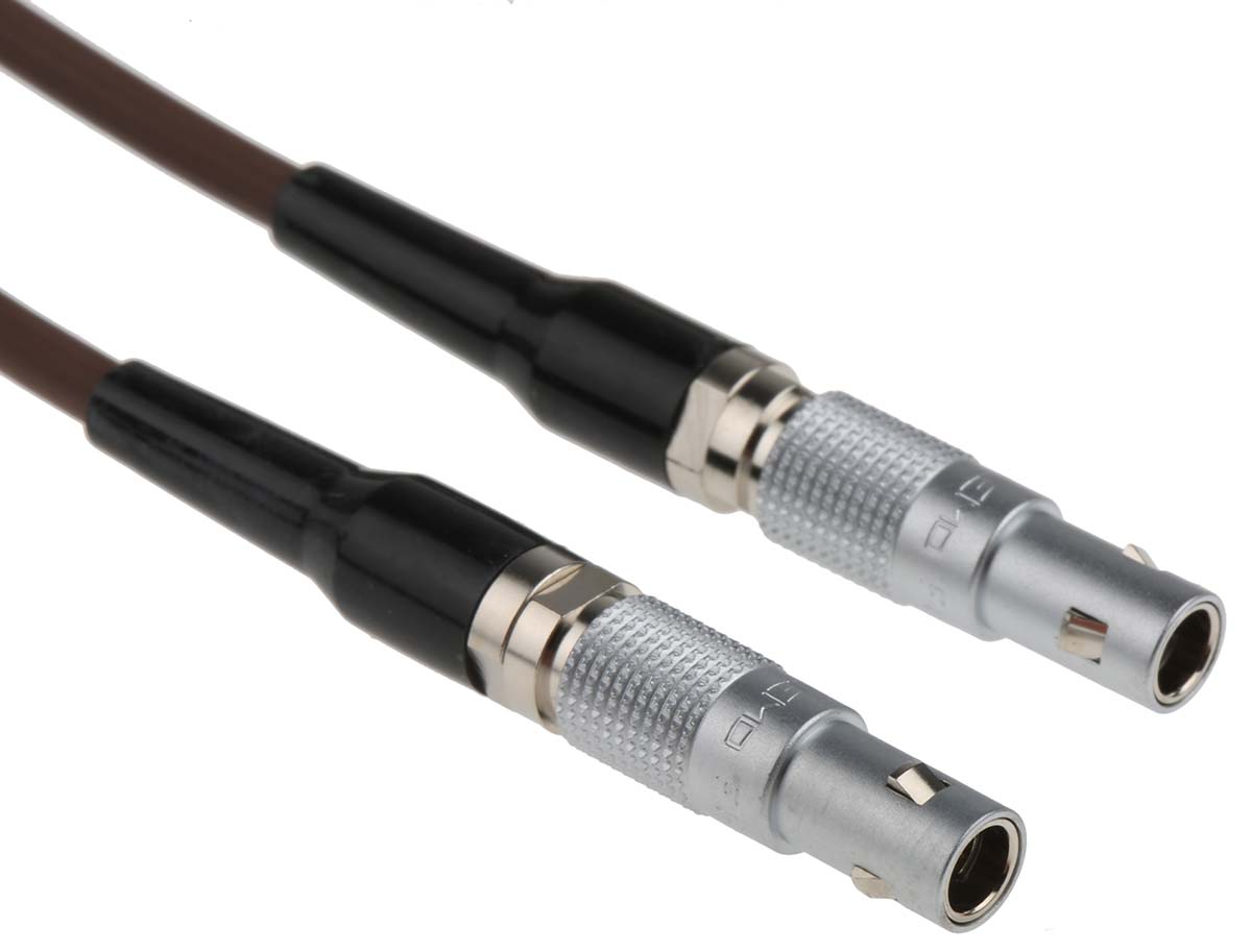 Lemo Male LEMO 00 to Male LEMO 00 Coaxial Cable, 50 Ω, 2m