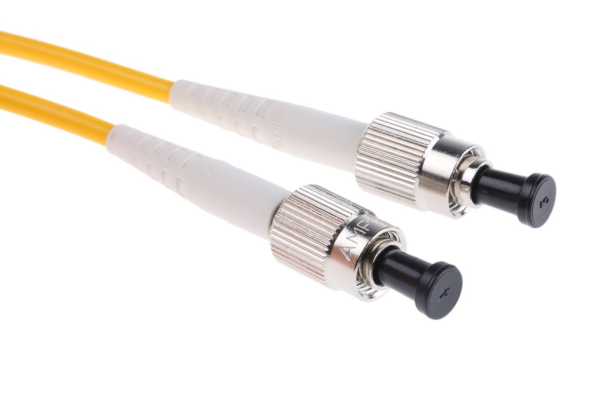 Amphenol Socapex FC to FC Simplex Single Mode Fibre Optic Cable, 9/125μm, 500mm