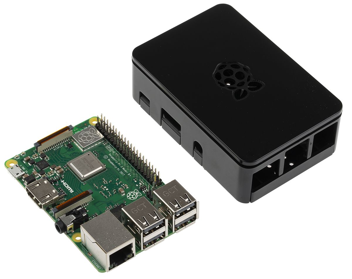 Caja para Raspberry Pi Model B+ color negro Raspberry Pi RPiB+BLKcase 