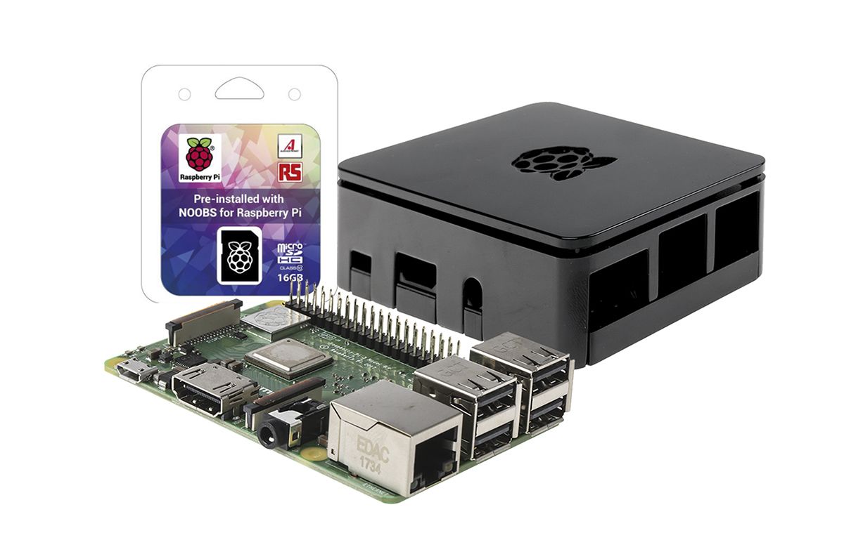 Raspberry Pi 3 B+ with Black Case & NOOBs