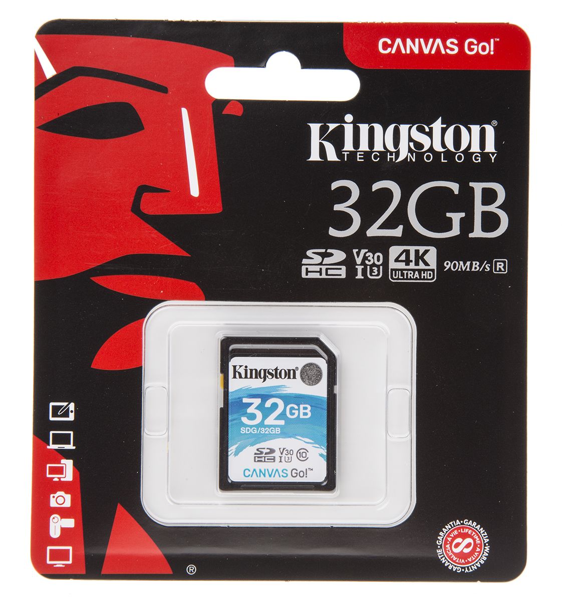 SDG/32GB Kingston 32 GB SDHC SD Card, Class 10, UHS1 U3 RS