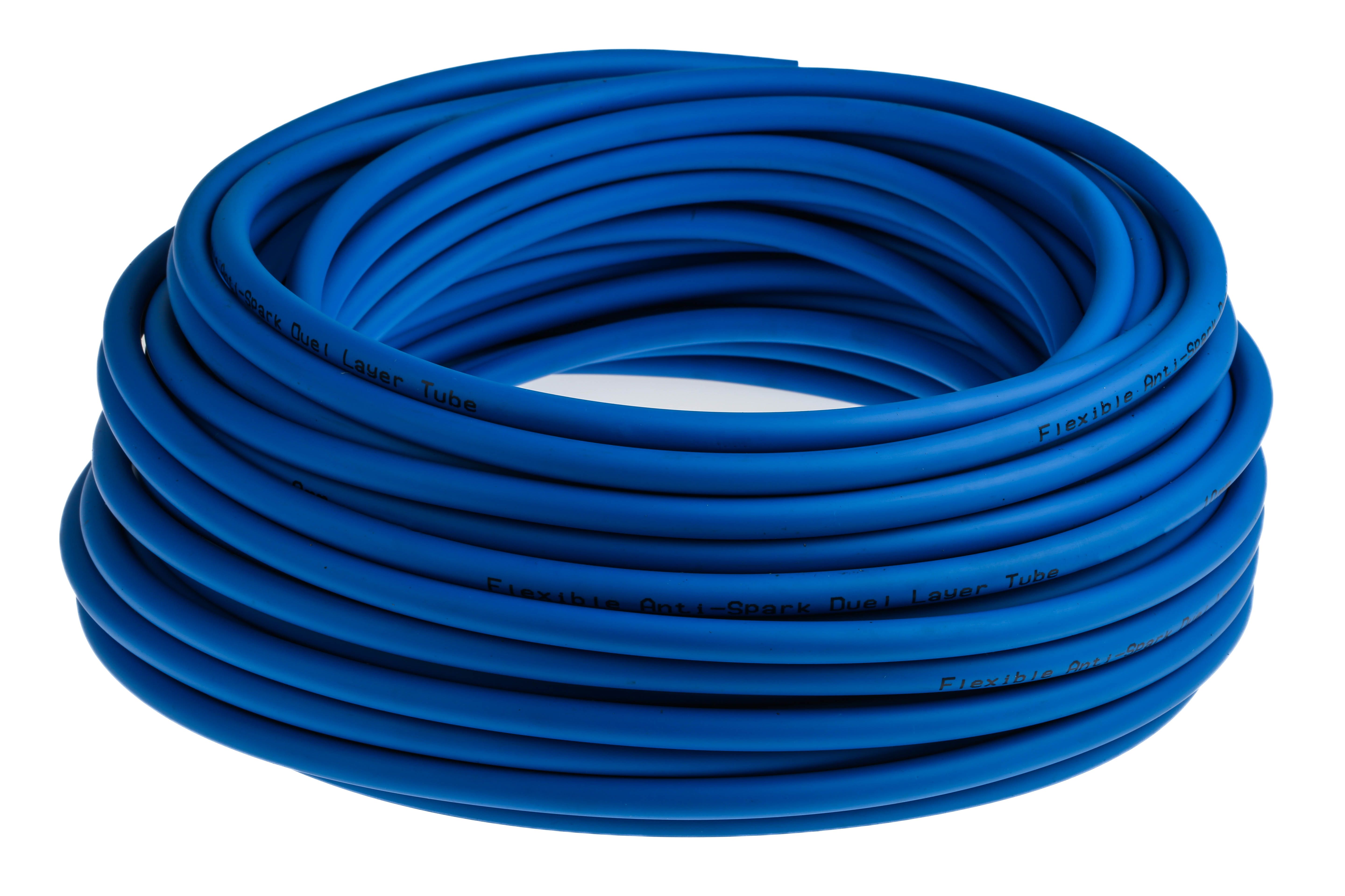 RS PRO Compressed Air Pipe Blue PUR, PVC 6mm x 30m RS