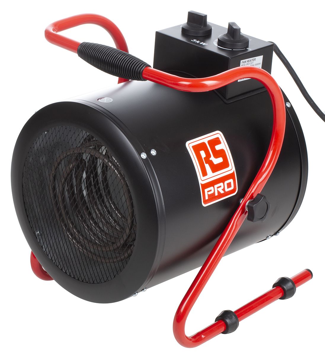 RS PRO 3kW Fan Heater, Floor Mounted, Type C - European Plug