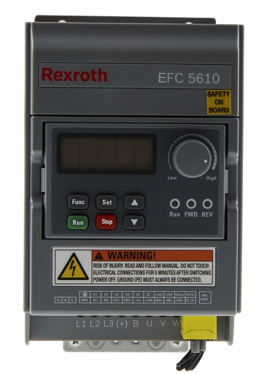 Bosch Rexroth EFC 5610 Inverter Drive, 1-Phase In, 0 → 400Hz Out, 0.75 kW, 230 V ac, 4.1 A