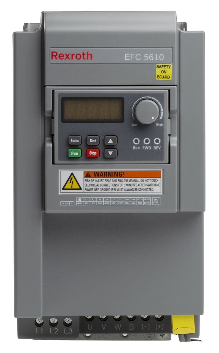 Bosch Rexroth EFC 5610 Inverter Drive, 3-Phase In, 0 → 400Hz Out, 7.5 kW, 380 V ac, 16.8 A