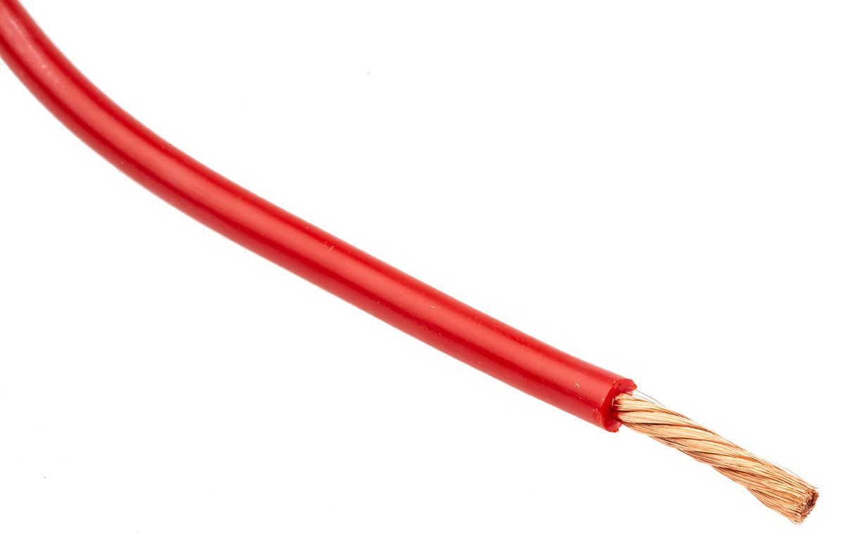 Cable para Entornos Hostiles Staubli, área transversal 2,5 mm² Filamentos del Núcleo 651/0,07 mm Rojo, 1,5 kV, long.
