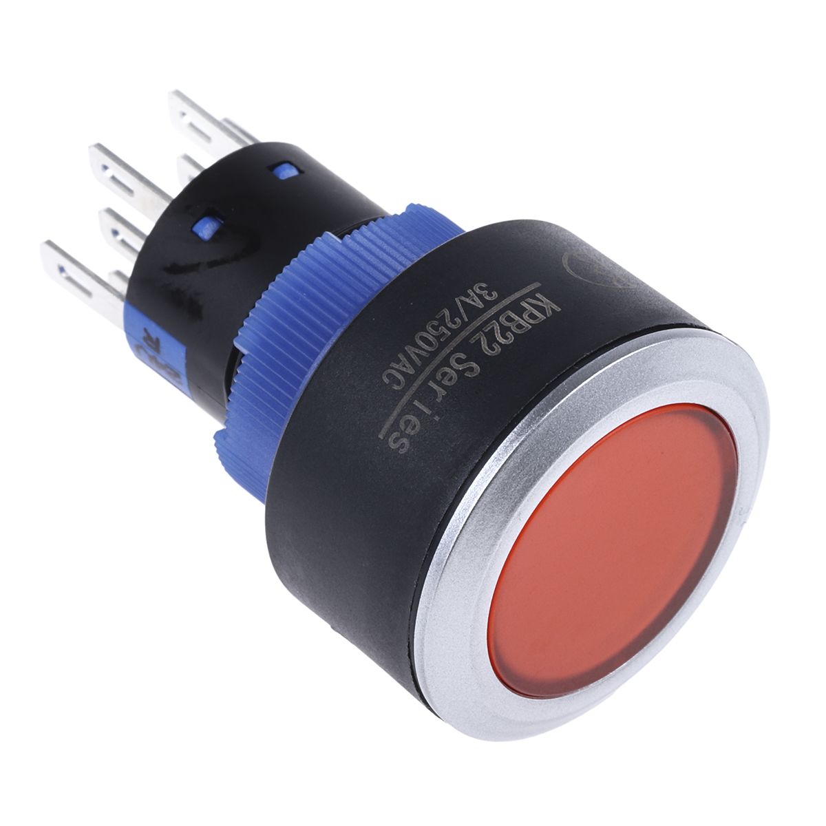 RS PRO Illuminated Push Button Switch, Panel Mount, DPDT, 22.2mm Cutout, Red LED, 250V ac, IP65 RS