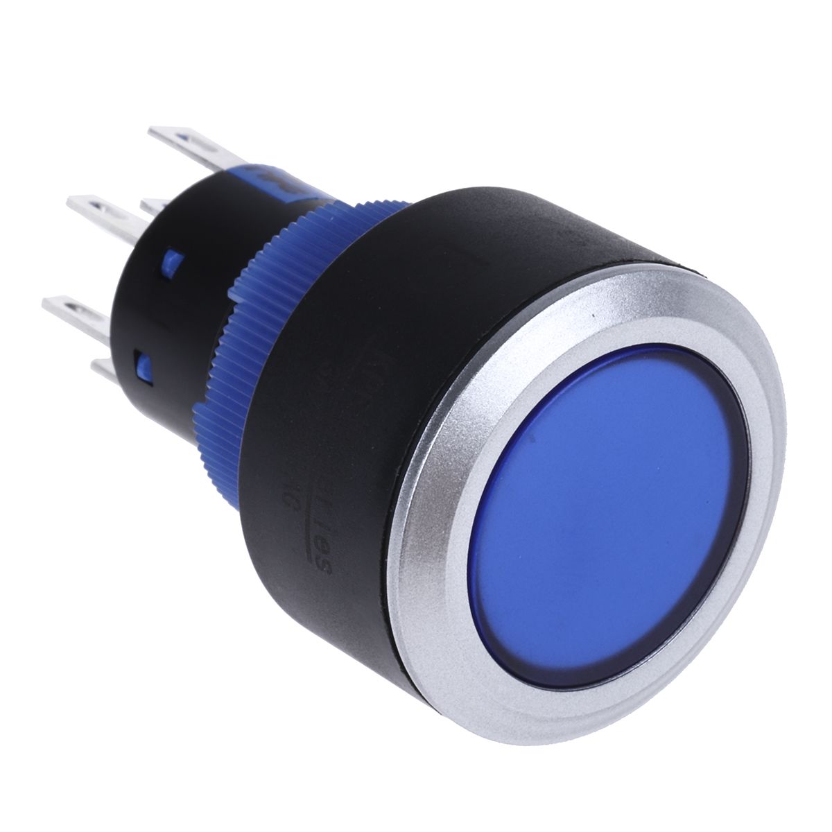 RS PRO Illuminated Push Button Switch, Panel Mount, DPDT, 22.2mm Cutout, Blue LED, 250V ac, IP65