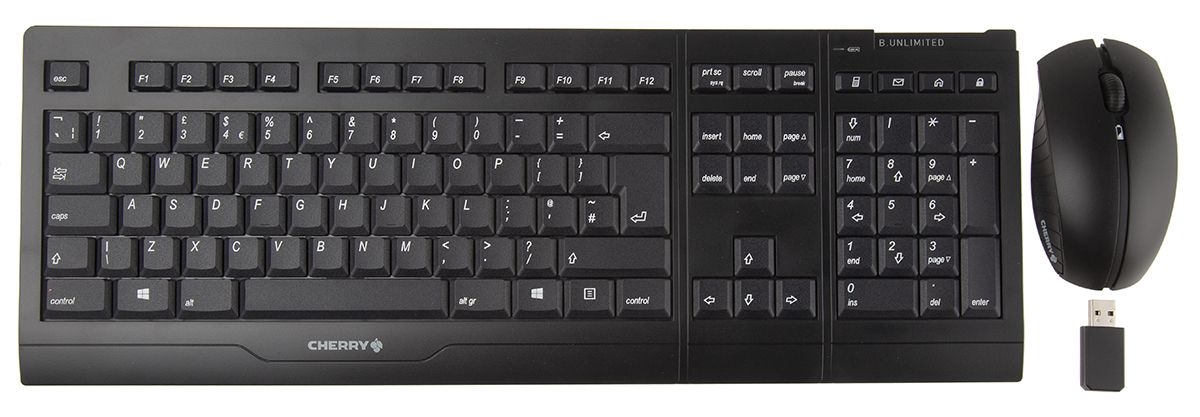 CHERRY Wireless Keyboard and Mouse Set, QWERTY, Black