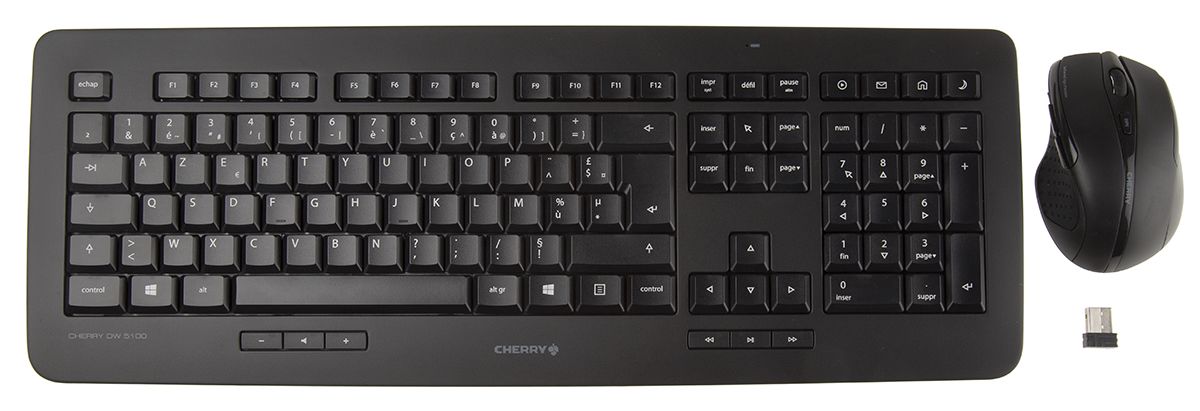 CHERRY Wireless Keyboard and Mouse Set, AZERTY (France), Black