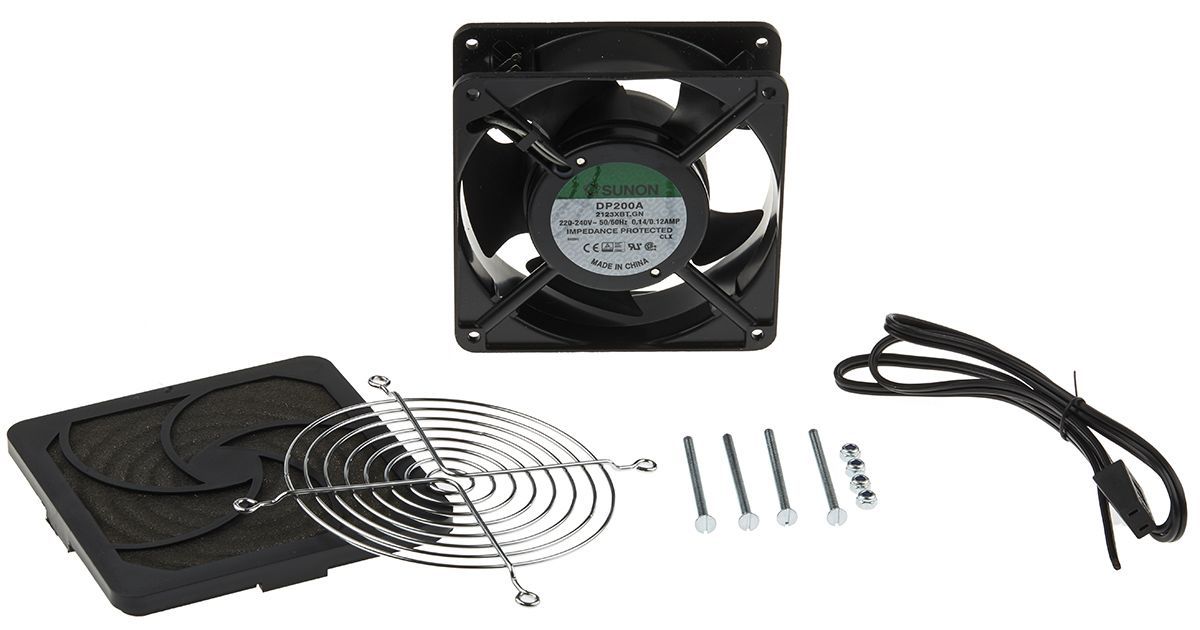 Schneider Electric ClimaSys CV Series Filter Fan, 230 V, AC Operation, 65 m³/h @ 50 Hz Filtered, 170m³/h Unimpeded,
