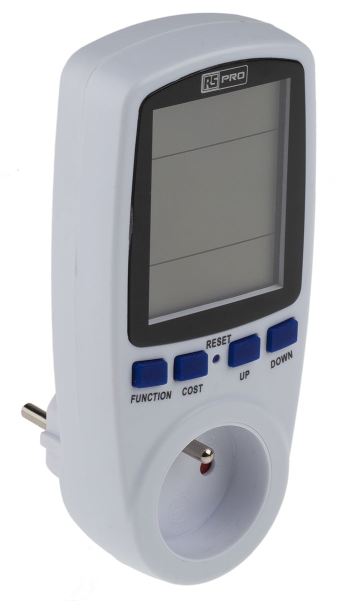 RS PRO LCD Energy Meter, Type Power Metering Socket
