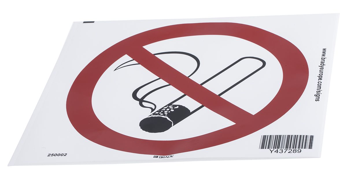 Brady Verbotszeichen, Rauchen verboten, ø 200mm, selbstklebend