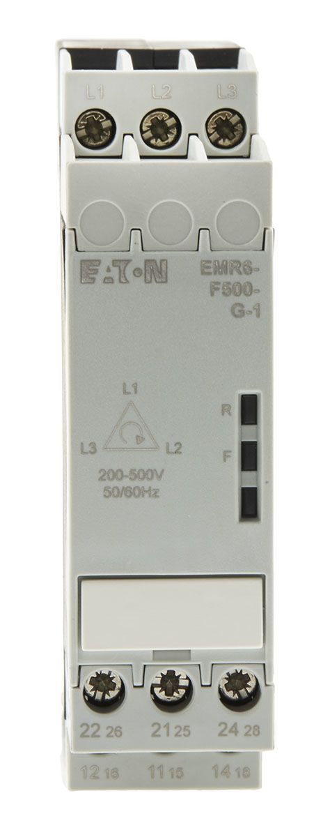 Eaton EMR6 Überwachungsrelais, für Phase, Spannung 200 → 500V ac Überspannung DIN-Hutschiene