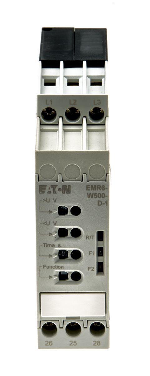 Eaton EMR6 Überwachungsrelais, für Phase, Spannung 300 → 500V ac Überspannung, Unterspannung DIN-Hutschiene