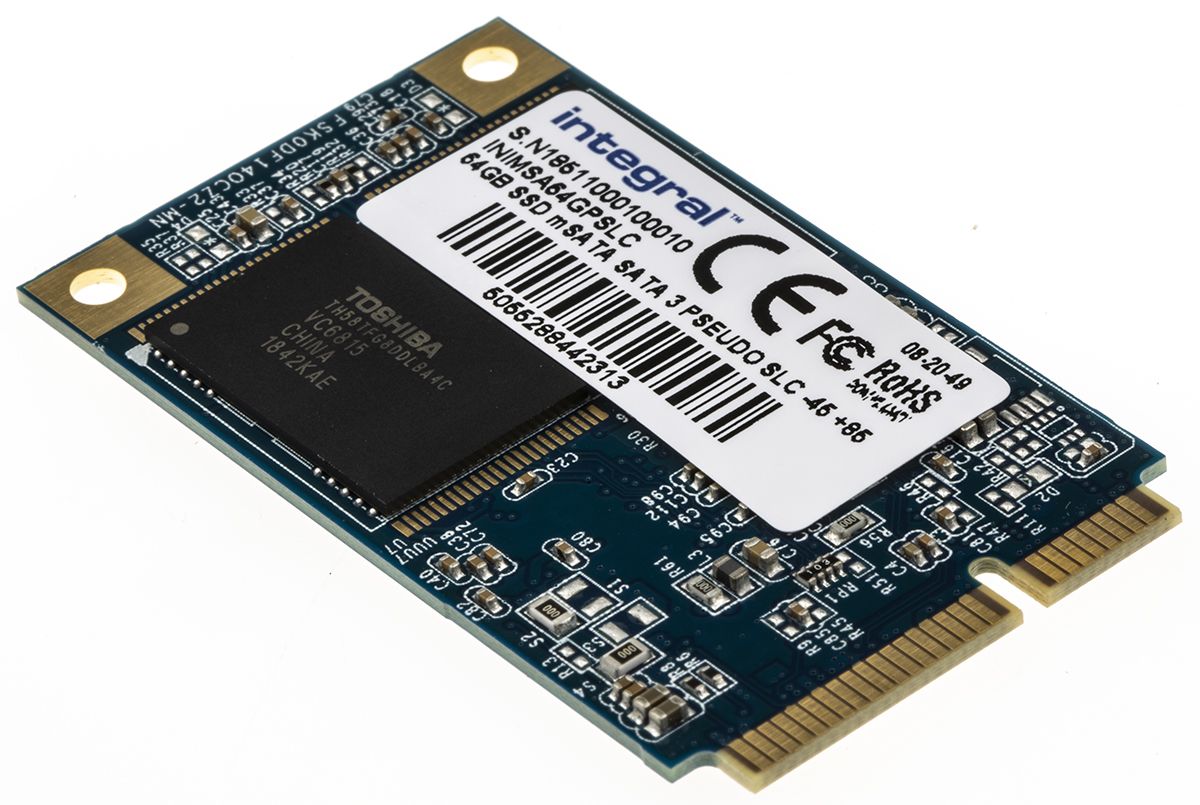 Integral Memory ソリッドステートドライブ SSD 内蔵 64 GB mSATA、SATA III