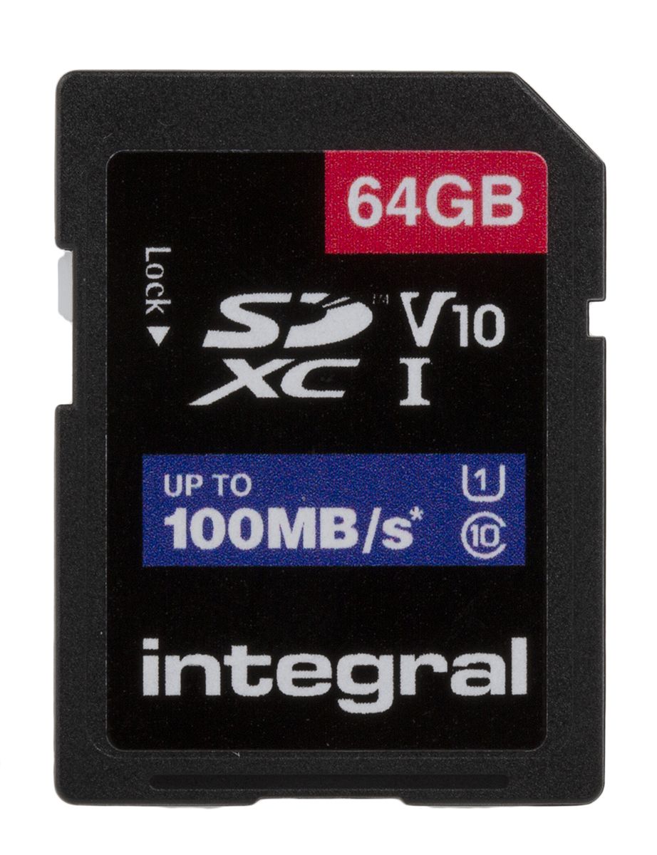 Integral Memory 64 GB SDXC SD Card, Class 10, UHS-1 U1