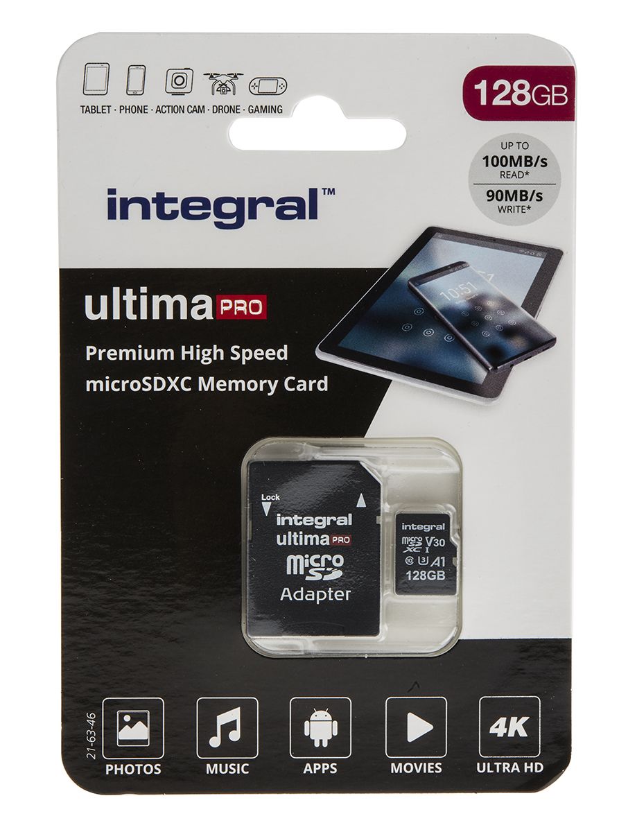 Integral Memory マイクロ SDMicroSDXC,容量：128GBINMSDX128G-100/90V30