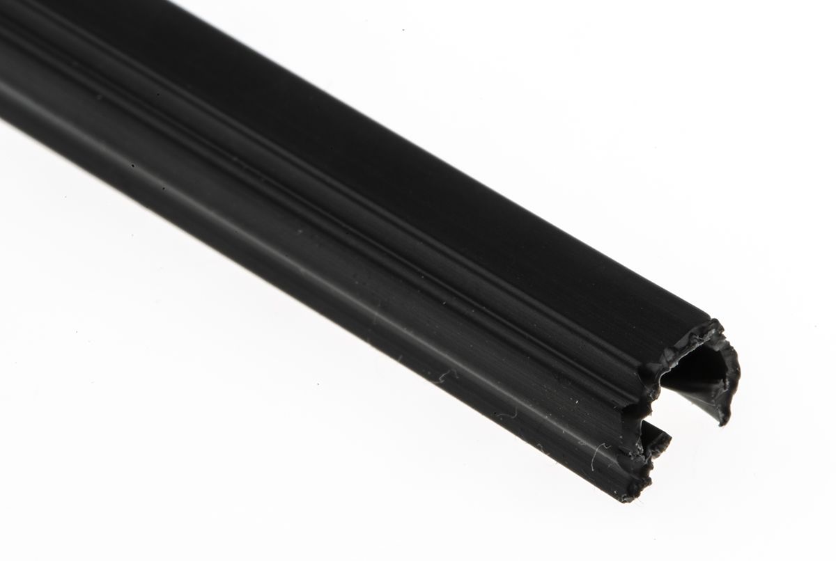 RS PRO, Black PP T-Slot Covers, 5mm groove size, 2m length