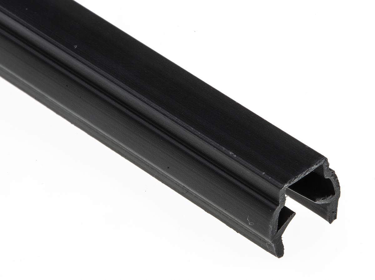 RS PRO, Black PP T-Slot Covers, 6mm groove size, 2m length