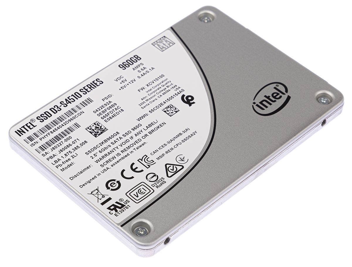 Intel SSD S4510 2.5 in 960 GB Internal SSD Hard Drive