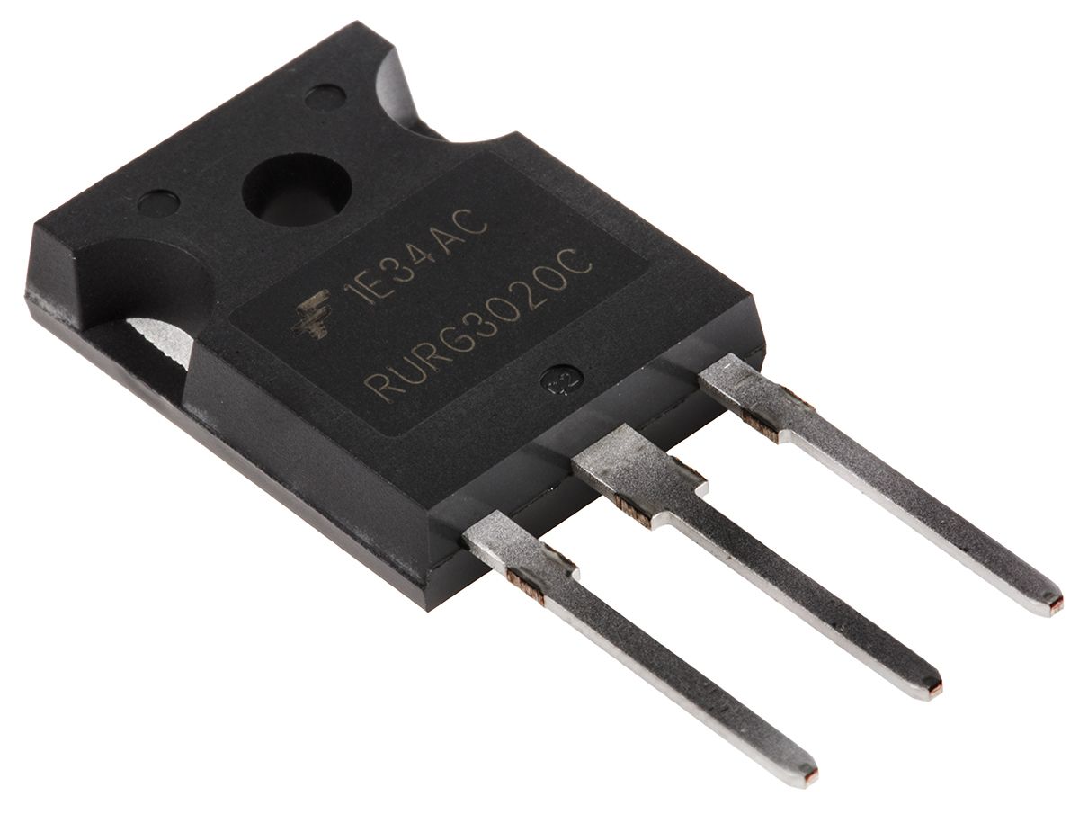 onsemi 200V 30A, Dual Rectifier Diode, 3Pin TO247 RURG3020CC RS