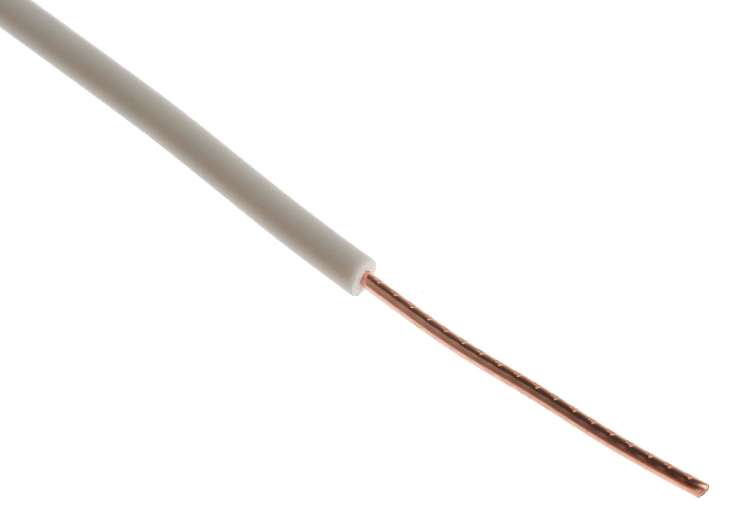 RS PRO Hvid PVC Barsk miljø ledning, ledertråde: 1/0,8 mm, 100m
