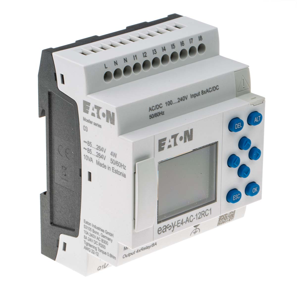 197215 EASYE4AC12RC1 Eaton, easy, Control Relay 8 Inputs, 4