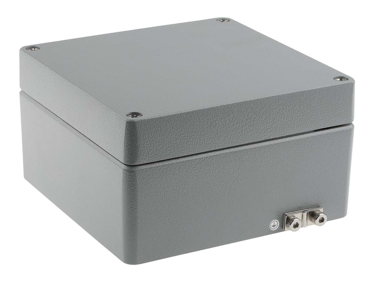 RS PRO Aluminium Enclosure, IP66, IP67, IP68, IK09, 180 x 180 x 100mm RS