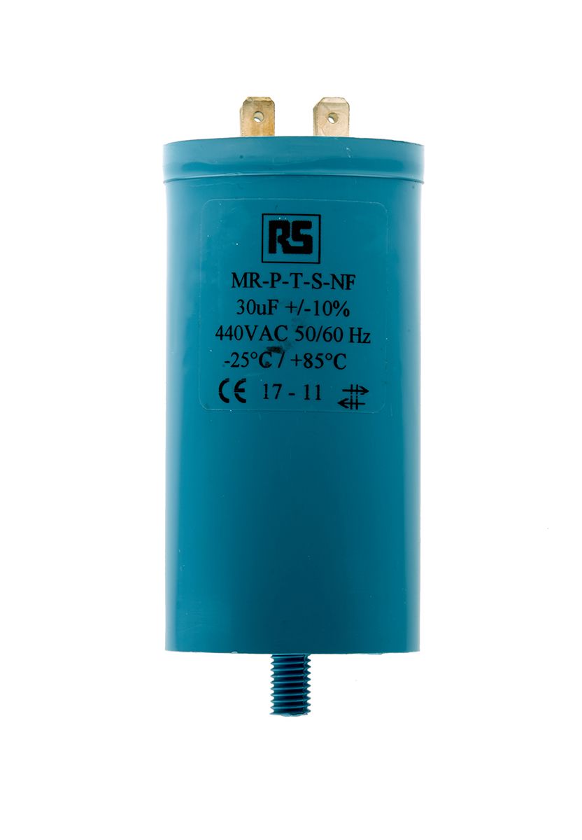 RS PRO Polypropylene Film Capacitor, 440V ac, ±10%, 30μF, Screw Mount